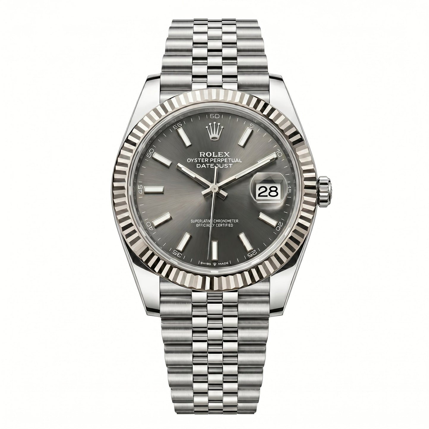 Rolex Datejust 41 126334 Oystersteel & White Gold "Slate"