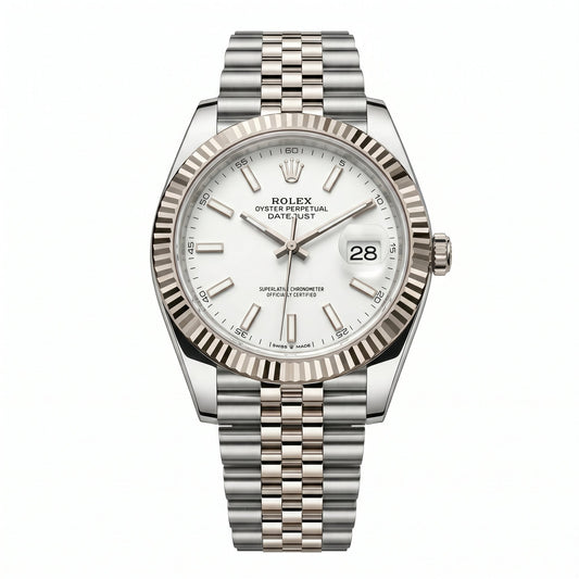 Rolex Datejust 41 126334 Oystersteel & White Gold "White Dial"